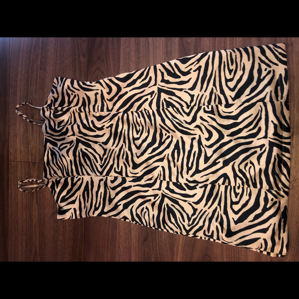 Forever 21 Zebra Print Body Con Mini Dress